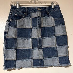 Fabulous X-Girl Medium Denim Patchwork Skirt